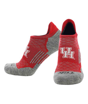 Houston Cougars No Show Tour Socks - Made in USA