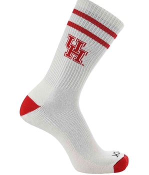 NCAA Vintage College Striped Socks - Houston Cougars (Large)