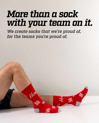 TCK socks Houston Cougars Mayhem Crew Socks (Made in USA)