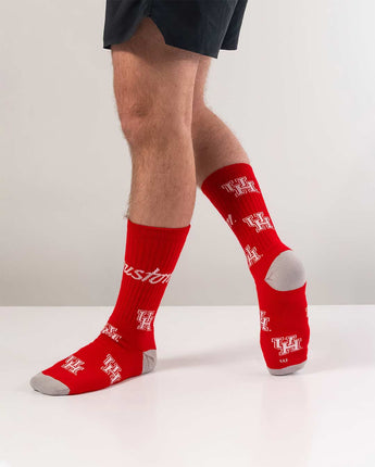 TCK socks Houston Cougars Mayhem Crew Socks (Made in USA)