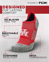 Houston Cougars No Show Tour Socks - Made in USA