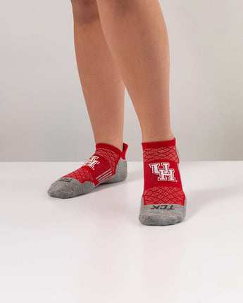 Houston Cougars No Show Tour Socks - Made in USA