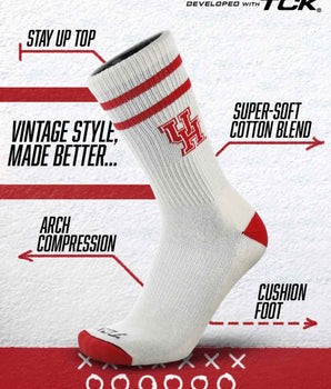 Houston Cougars | Vintage | NCAA Mens and Womens Soft Cotton Sock