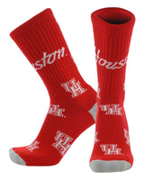 TCK socks Houston Scarlet/Grey / Large Houston Cougars Mayhem Crew Socks (Made in USA)