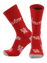TCK socks Houston Scarlet/Grey / Large Houston Cougars Mayhem Crew Socks (Made in USA)