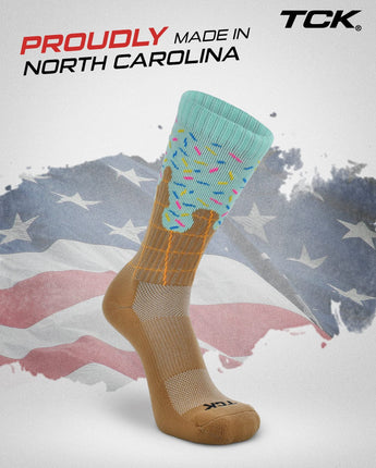 TCK socks Icy Mint Freeze Ice Cream Cone Crew Socks