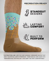 TCK socks Icy Mint Freeze Ice Cream Cone Crew Socks