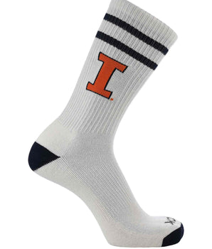 TCK socks Illinois Fighting Illini / Large Illinois Fighting Illini | Vintage | NCAA Mens and Womens Soft Cotton Sock