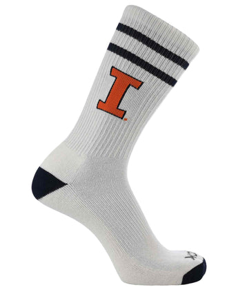 TCK socks Illinois Fighting Illini / Large Illinois Fighting Illini | Vintage | NCAA Mens and Womens Soft Cotton Sock
