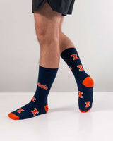 TCK socks Illinois Fighting Illini Mayhem Crew Socks (Made in USA)