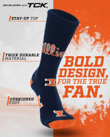 TCK socks Illinois Fighting Illini Mayhem Crew Socks (Made in USA)