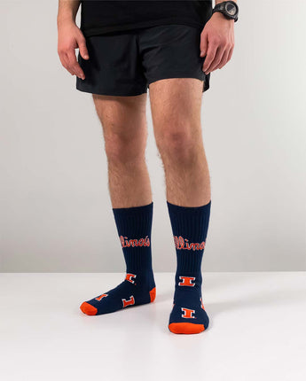 TCK socks Illinois Fighting Illini Mayhem Crew Socks (Made in USA)