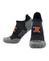 Illinois Fighting Illini No Show Tour Socks - Made in USA
