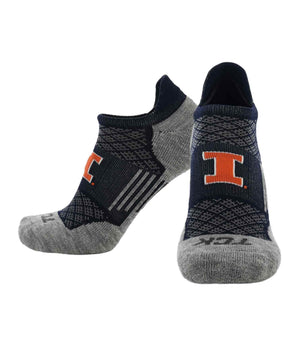 Illinois Fighting Illini No Show Tour Socks - Made in USA