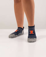 Illinois Fighting Illini No Show Tour Socks - Made in USA