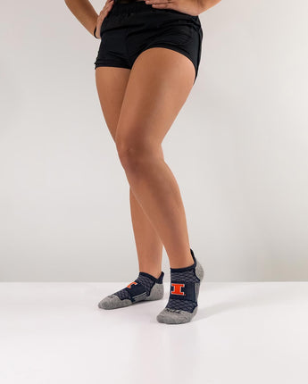 Illinois Fighting Illini No Show Tour Socks - Made in USA