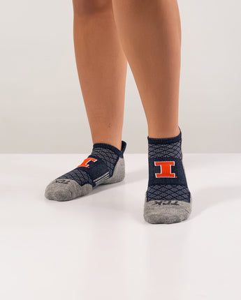 TCK socks Illinois Fighting Illini No Show Tour Socks - Made in USA