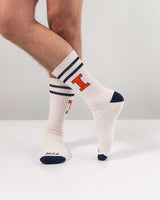 TCK socks Illinois Fighting Illini | Vintage | NCAA Mens and Womens Soft Cotton Sock