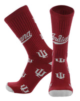 TCK socks Indiana Crimson/White / Large Indiana Hoosiers Mayhem Crew Socks (Made in USA)