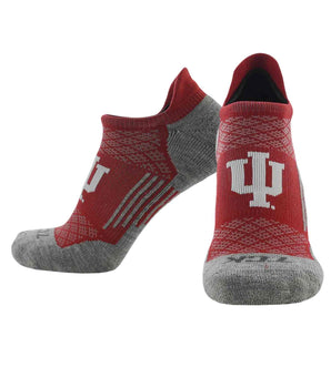 TCK socks Indiana Hoosiers / Large Indiana Hoosiers Tour No Show Tab Socks - Made in USA