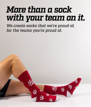 Indiana Hoosiers Mayhem Crew Socks (Made in USA)