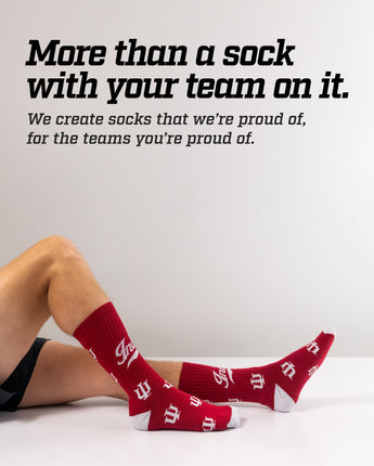 Indiana Hoosiers Mayhem Crew Socks (Made in USA)