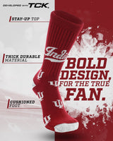 Indiana Hoosiers Mayhem Crew Socks (Made in USA)