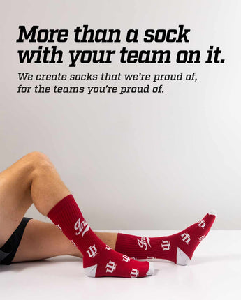 TCK socks Indiana Hoosiers Mayhem Crew Socks (Made in USA)