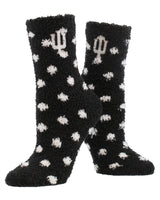 TCK socks Indiana Hoosiers / Medium NCAA College Fuzzy Socks For Women & Men, Warm and Cozy Socks Womens Licensed Sock (Indiana Hoosiers)