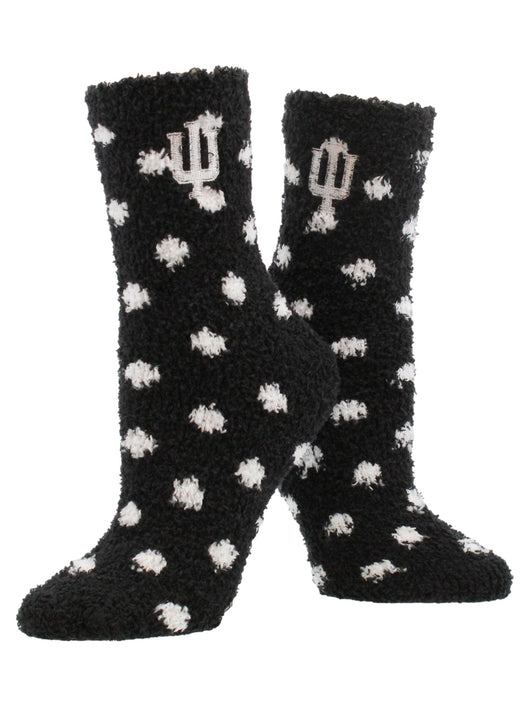 TCK socks Indiana Hoosiers / Medium NCAA College Fuzzy Socks For Women & Men, Warm and Cozy Socks Womens Licensed University Sock