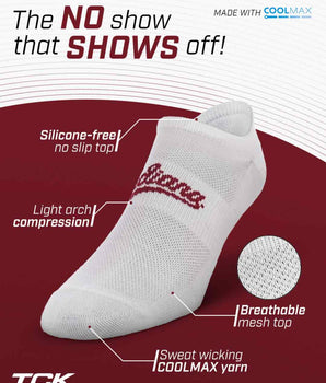 TCK socks Indiana Hoosiers / One Size TCK Indiana Hoosiers No Show Liner Socks (3-Pack)