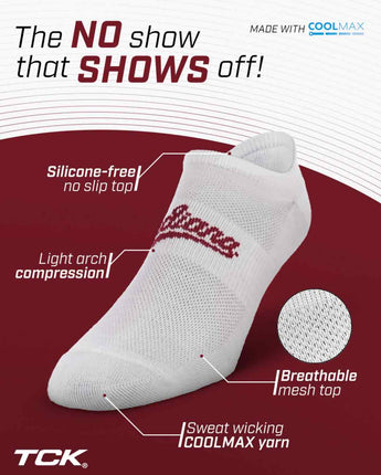TCK socks Indiana Hoosiers / One Size TCK Indiana Hoosiers No Show Liner Socks (3-Pack)
