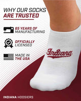 TCK socks Indiana Hoosiers / One Size TCK Indiana Hoosiers No Show Liner Socks (3-Pack)