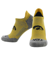 TCK socks Iowa Hawkeyes / Large Iowa Hawkeyes Tour No Show Tab Socks - Made in USA