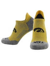 TCK socks Iowa Hawkeyes / Large Iowa Hawkeyes Tour No Show Tab Socks - Made in USA