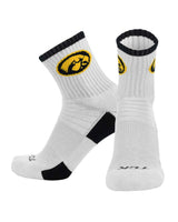 TCK socks Iowa Hawkeyes / Large TCK Iowa Hawkeyes Quarter Socks - Made in USA