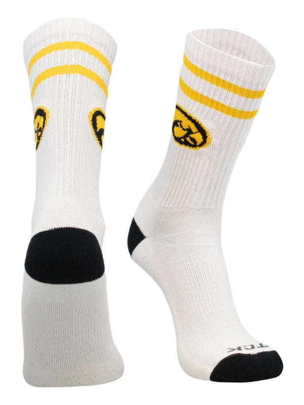 TCK socks Iowa Hawkeyes / Large Vintage Iowa Hawkeyes Socks NCAA Socks For Men and Womens Soft Cotton Sock