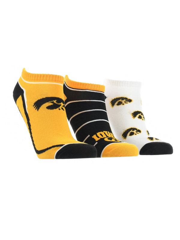 TCK socks Iowa Hawkeyes No Show Socks Full Field 3 Pack