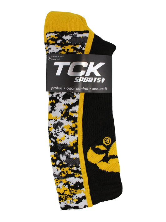 TCK socks Iowa Hawkeyes Socks Digital Camo Crew