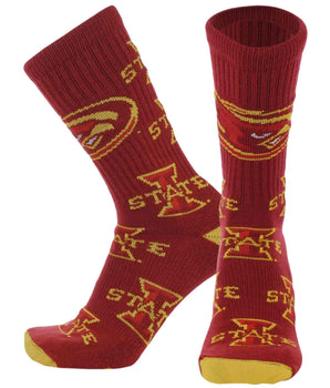 Iowa State Cyclones Mayhem Crew Socks (Made in USA)