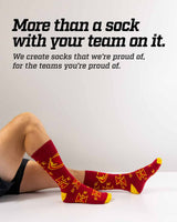 TCK socks Iowa State Cardinal/Gold / Large Iowa State Cyclones Mayhem Crew Socks (Made in USA)