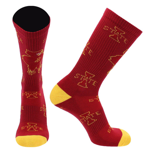 TCK socks Iowa State Cardinal/Gold / Large Iowa State Cyclones Socks Iowa State University Cyclones Mayhem Crew Socks