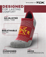 TCK socks Iowa State Cyclones Tour No Show Tab Socks - Made in USA