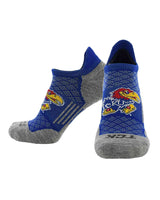 Kansas Jayhawks No Show Tour Socks - Made in USA