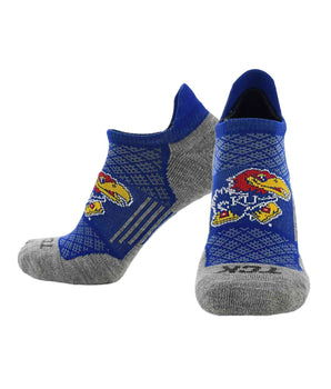 Kansas Jayhawks No Show Tour Socks - Made in USA