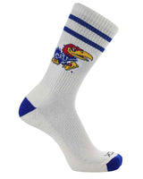NCAA Vintage College Striped Socks - Kansas Jayhawks (Large)