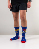 TCK socks Kansas Jayhawks Mayhem Crew Socks (Made in USA)