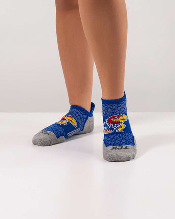 Kansas Jayhawks No Show Tour Socks - Made in USA