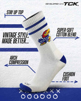Kansas Jayhawks | Vintage | NCAA Mens and Womens Soft Cotton Sock