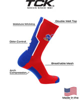 TCK socks Kansas Rock Chalk Jayhawks Socks Perimeter Crew